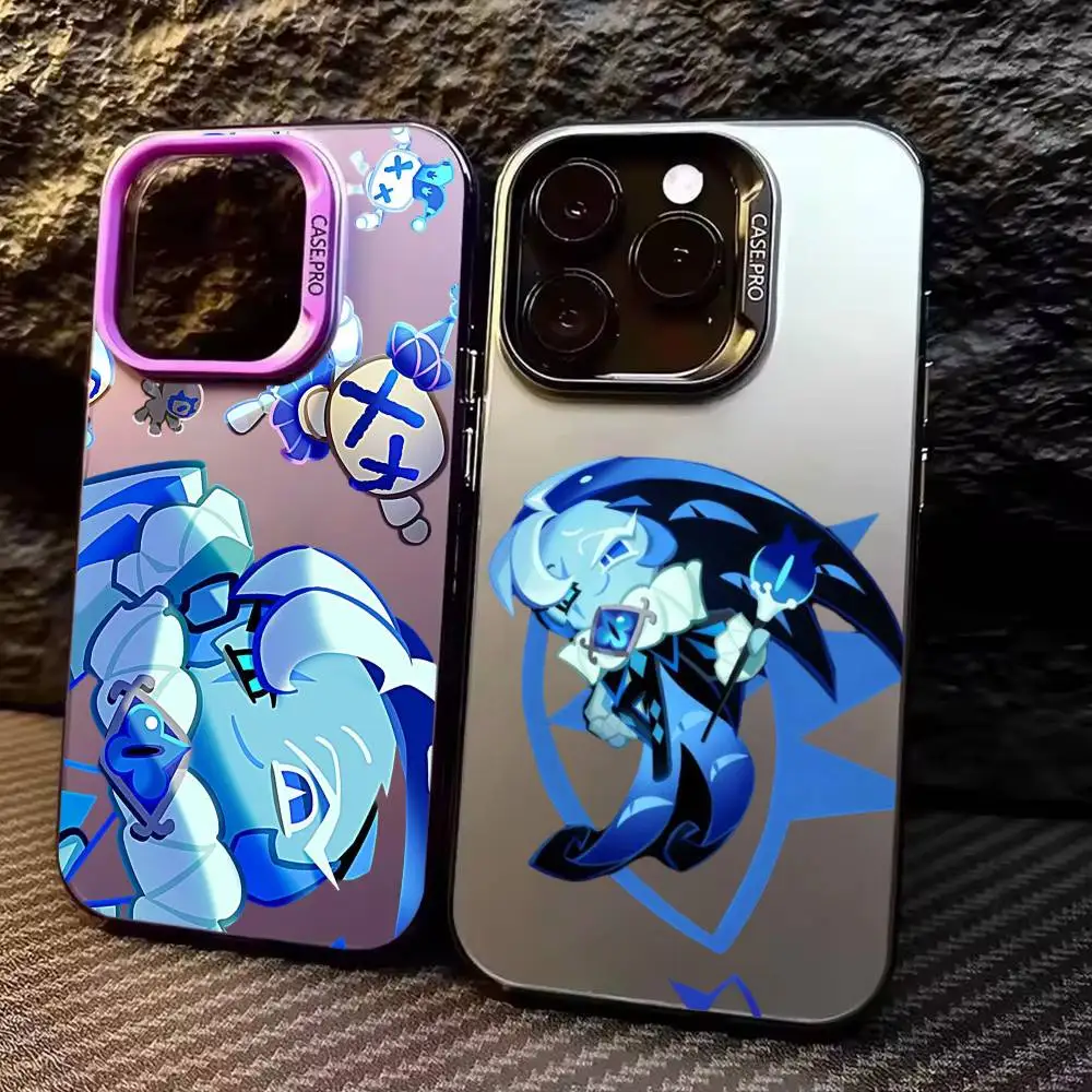 

R-Run K-kingdom Shadow M-Milk Phone Case For iPhone17,16,15,14,13,12,11 Plus,Pro Max Colored Silver Plated Inside Cover