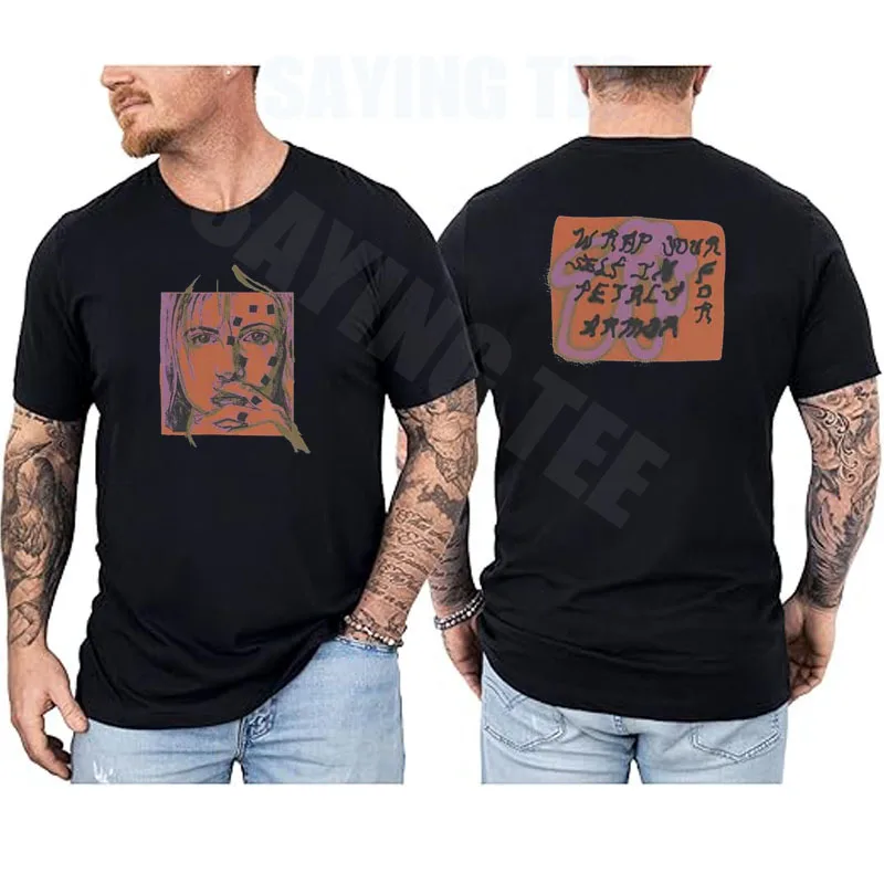 Hayley Williams T-Shirt Blütenblätter Skizzenkunst Grafik Vintage T-Shirt Rage Is A Quiet Retro-Stil Musikliebhaber Spruch T-Shirt Kurzarm – Detail 12