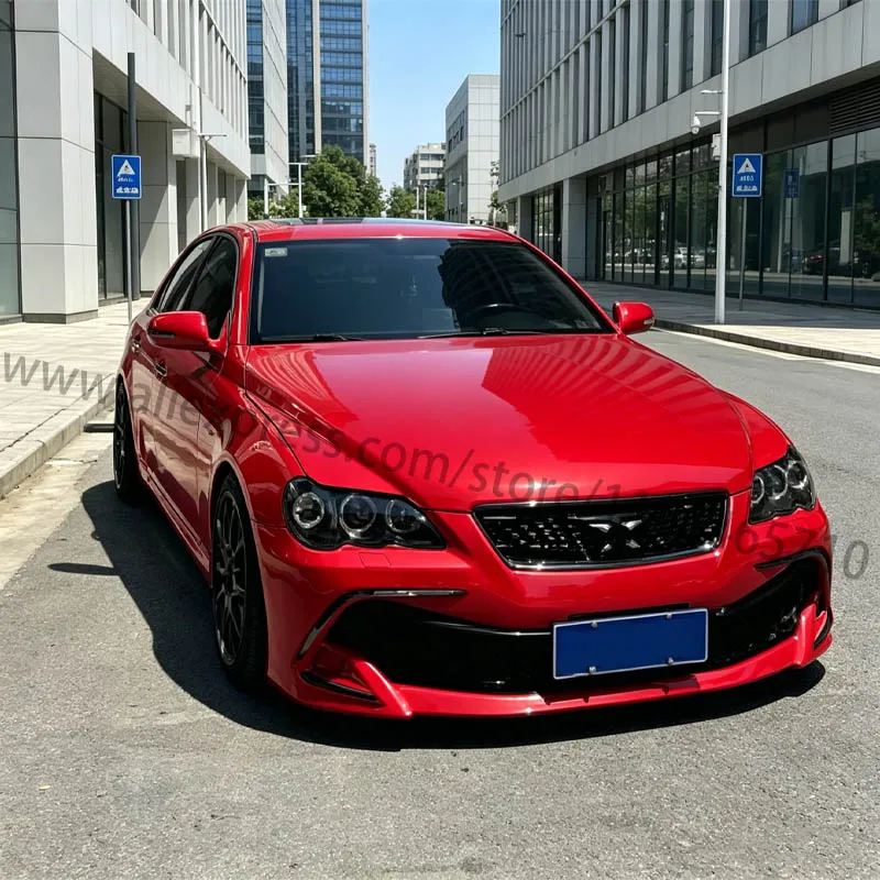 For 2005-2009 Old Toyota Mark X, Middle Mesh Grille, Chrome Front Bumper Grille Kit, Factory Independent R&D and Production. view 4