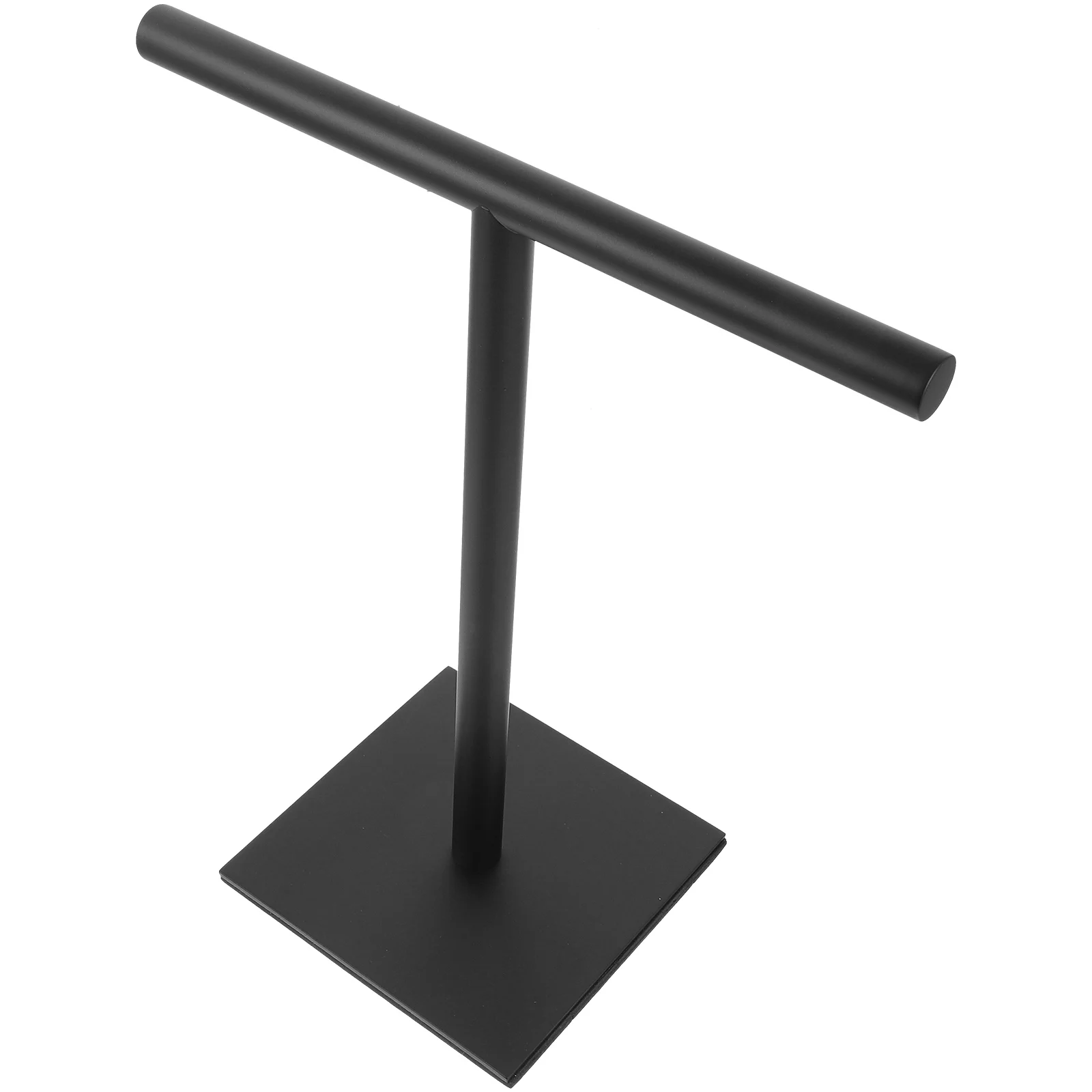 

1pc Sturdy Stainless Holder Stand Countertop T-Shaped Space-Saving Bathroom Kitchen Towel Rack Metal Vanity
