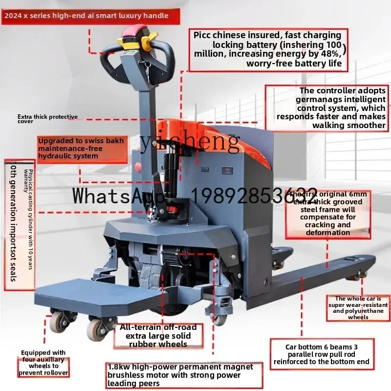 

ABB Electric Forklift Automatic Manual Hydraulic Lifting Handling Pallet Small Ground Cattle Trailer