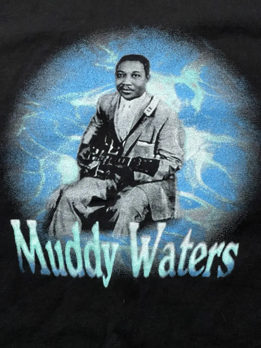 Camiseta de algodão para amantes da música, Muddy, tamanho completo, música