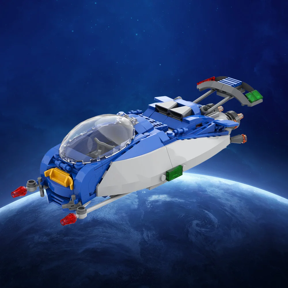 Gobricks MOC MIS010 Classic Space Building Blocks Model Space Series Spacecraftss Bricks diy Assembled Toy for Children Gift