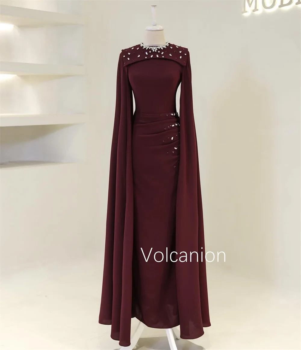 Customized Exquisite Jersey Pleat Sequined Straight Scoop Neck Midi Dresses Bespoke Occasion Modern Style