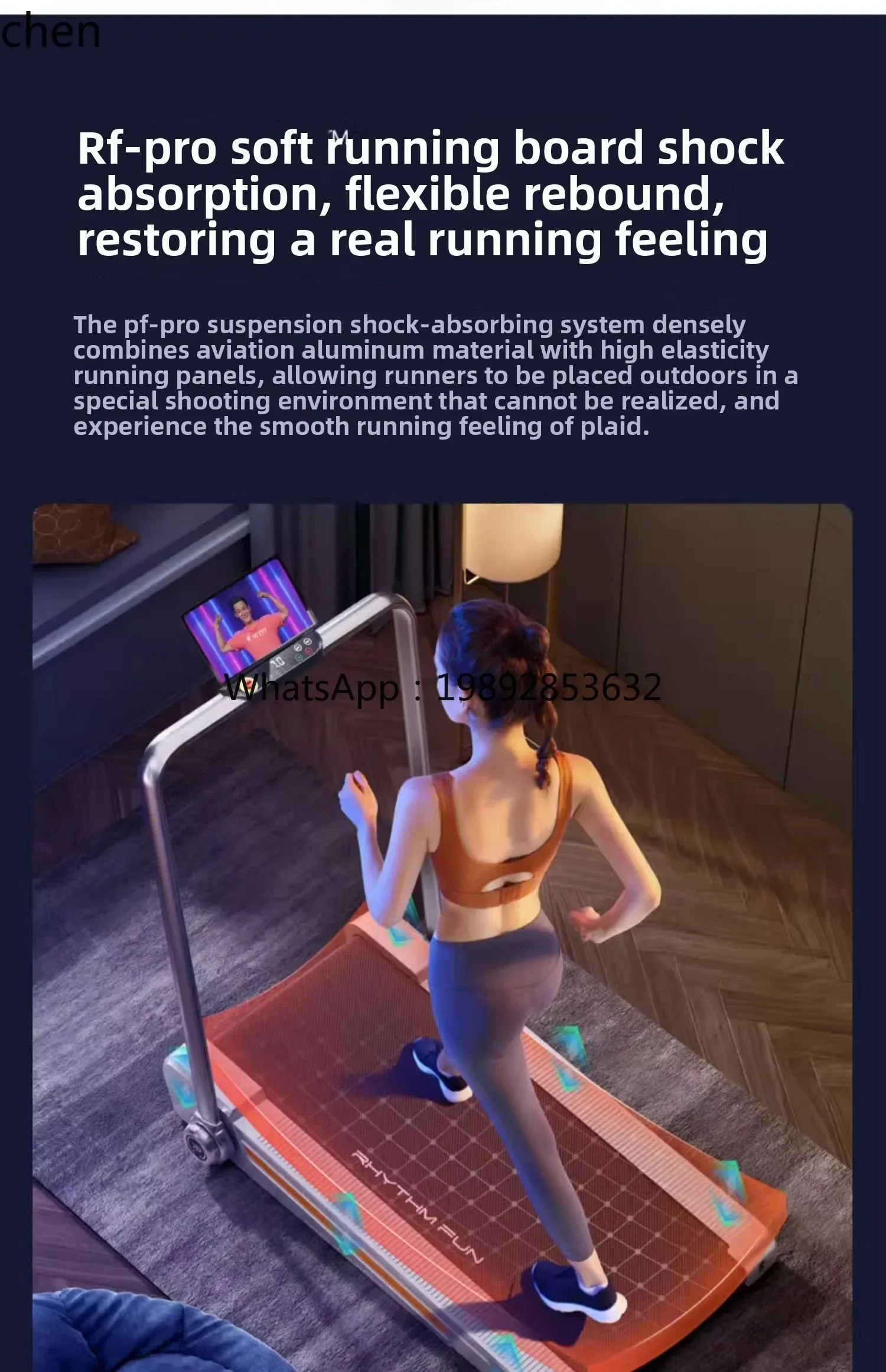 Treadmill Small Household Folding Silent Walking Machine Flat Mini Gym Shock Absorption Climbing