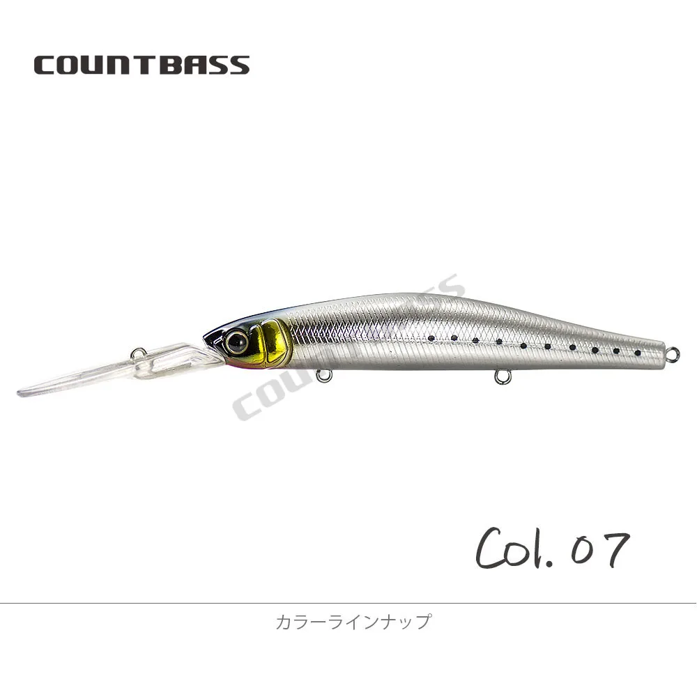 COUNTBASS Langsam schwimmender Wobbler 115 mm 4-1/2 Zoll 20 g 3/4 oz. Dive 4m 13ft Minnow Jerk Your Baits Angelköder – Detail 19