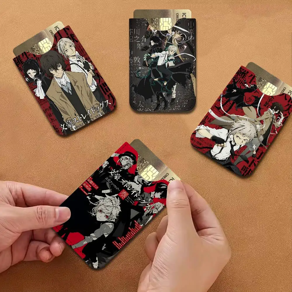 Porte-cartes en cuir PU Bungo Stray Dogs, anime japonais, pour cartes de crédit, design sûr et fin, essentiels de rangement pour les voyages