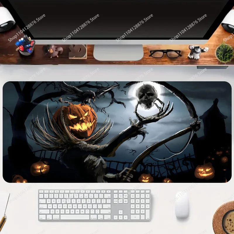 All Saints' Day Jack O' Lantern Non-slip Mouse Pad Suitable For Office Computers Laptops E-sports Game Desk Mats XXL Keyboard