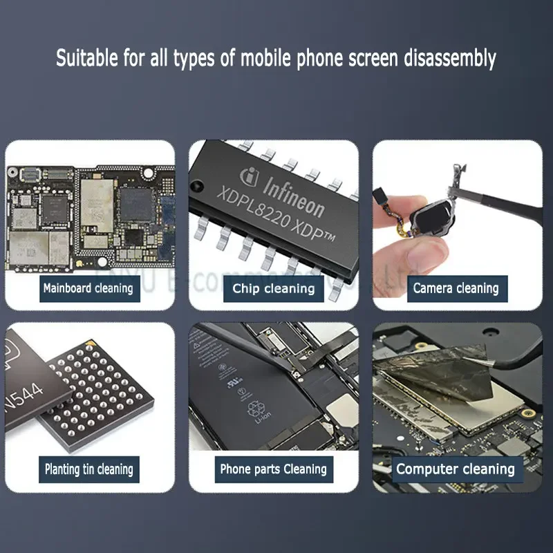 BST-71 kepala ganda sikat bulu antistatik untuk ponsel PCB IC Solder Pad elastisitas tinggi membersihkan sikat penghilang debu perbaikan juga