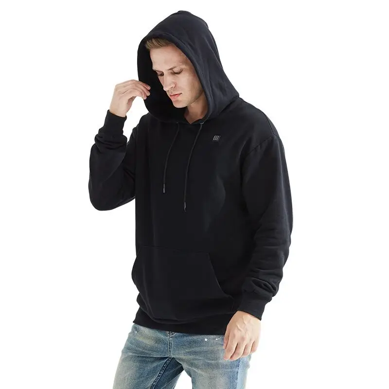 Autumn men USB Heated jacket hoodies Fashion Long Sleeve Casual Coat women Sweatshirt With Hood Oversized Heated Clothes