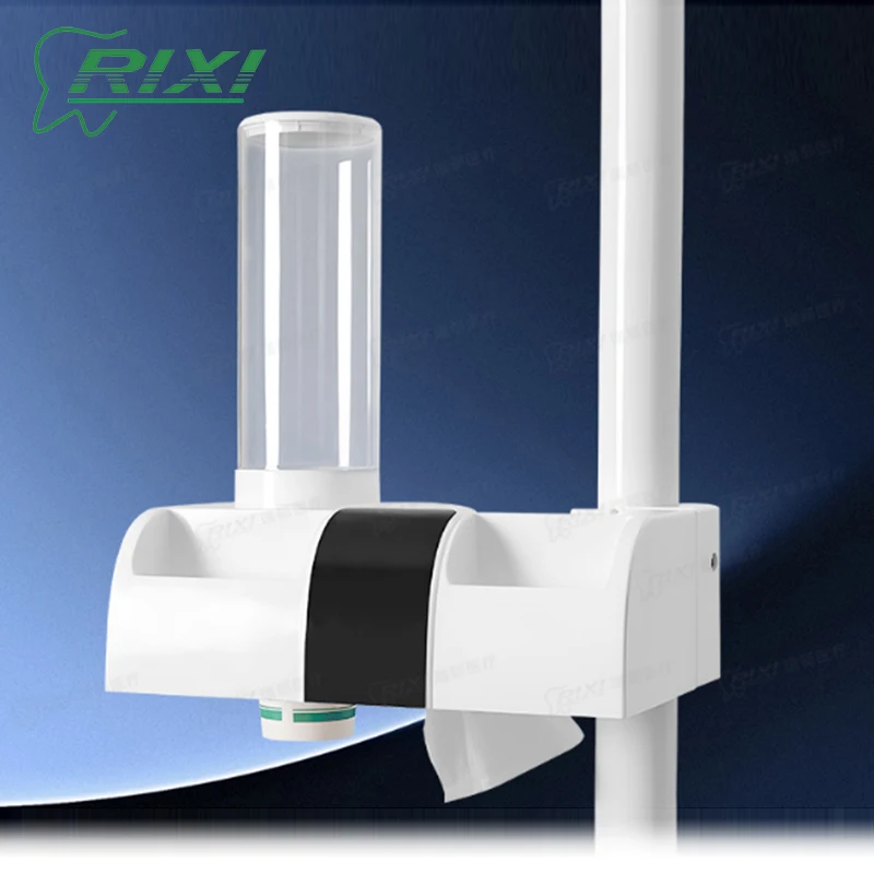 

RIXI Dental Chair Scaler Tray Parts 4 in 1 Dental Mounted Tray Dental Tissue Box Cup Storage Holder Tray Manual Dentistry Parts
