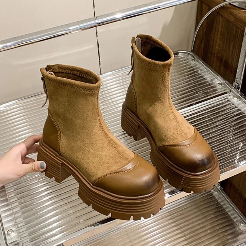 

Women Boots Platform Chunky Suede Shoes New Fashion Ankle Boots Trend 2025 Casual Sport Woman Sneakers Winter Snow Botas Zapatos