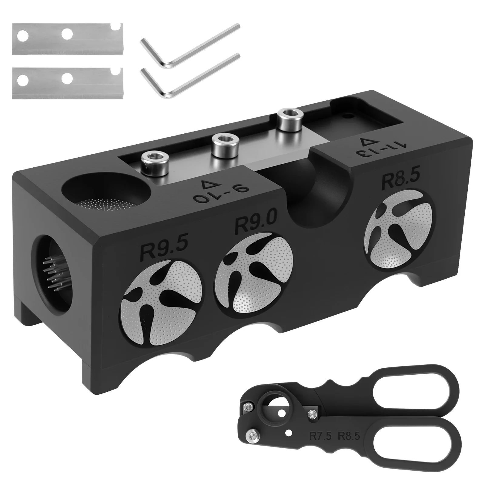 11 In 1 Billiard Cue Head Shaper Multi-function Billiard Grinder Snooker Pool Cue Tip Cutting Repair Tool Billiard Accessories