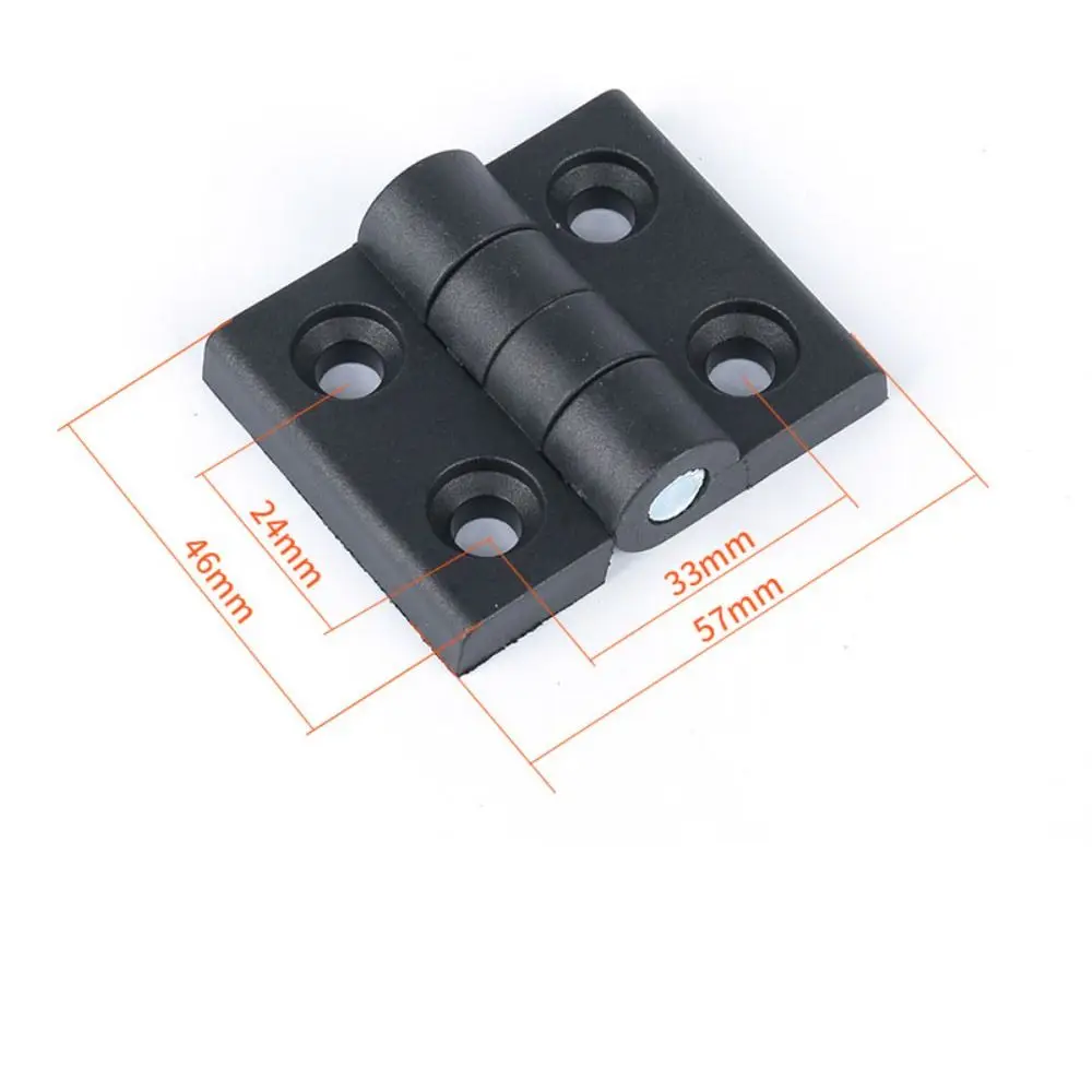 Professional ABS Plastic Plastic Door Hinge Black Hardware Small Hinges Durable Wear-resistant Door Bearing For Furniture