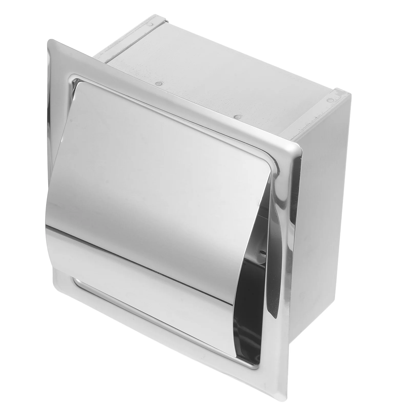 

Stainless Steel Wall Mounted Toilet Paper Holder Tissue Dispenser Bathroom Kitchen Sleek Modern Style Toilet Roll Holder
