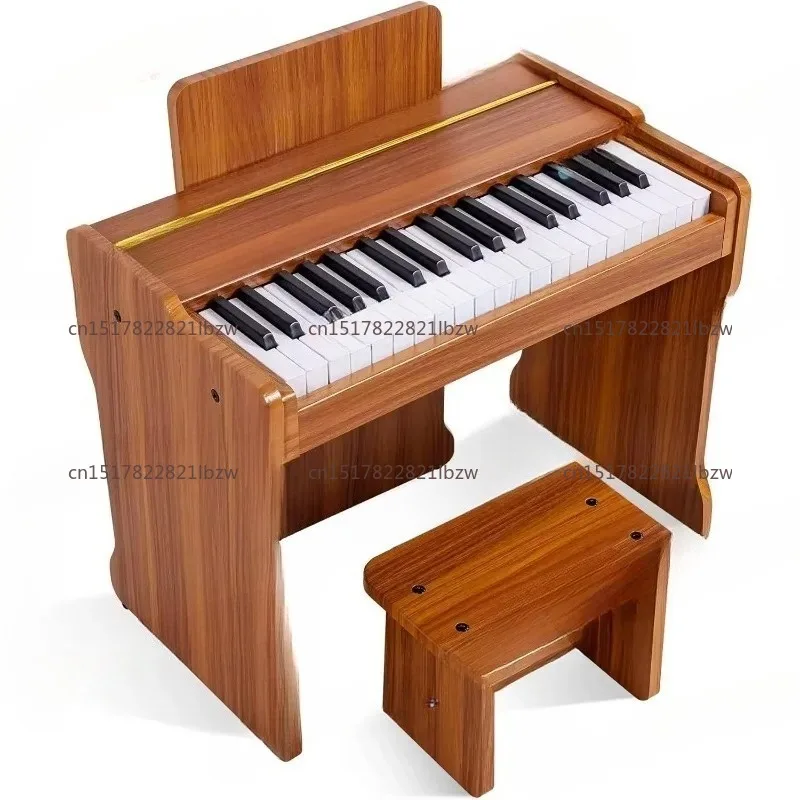 37-Key electronic organ Children play small piano Enlightenment beginner's introduction Mini wooden electronic piano