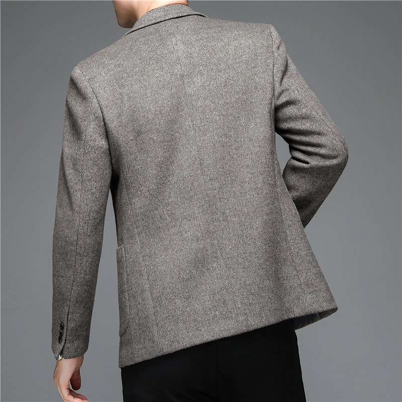 2021 Autumn and Winter New Suit Middle-aged Men\'s Fashion Casual Classic Wool Suit Jacket Single Suit Slim Blazer Brand Clothing