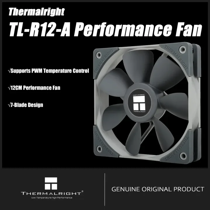 

Thermalrigh TL-R12-B/R12A/RA12W 120MM Chassis Fan 1500 speed 4Pin pwm S-FDB Bearing 12cm chassis Fan