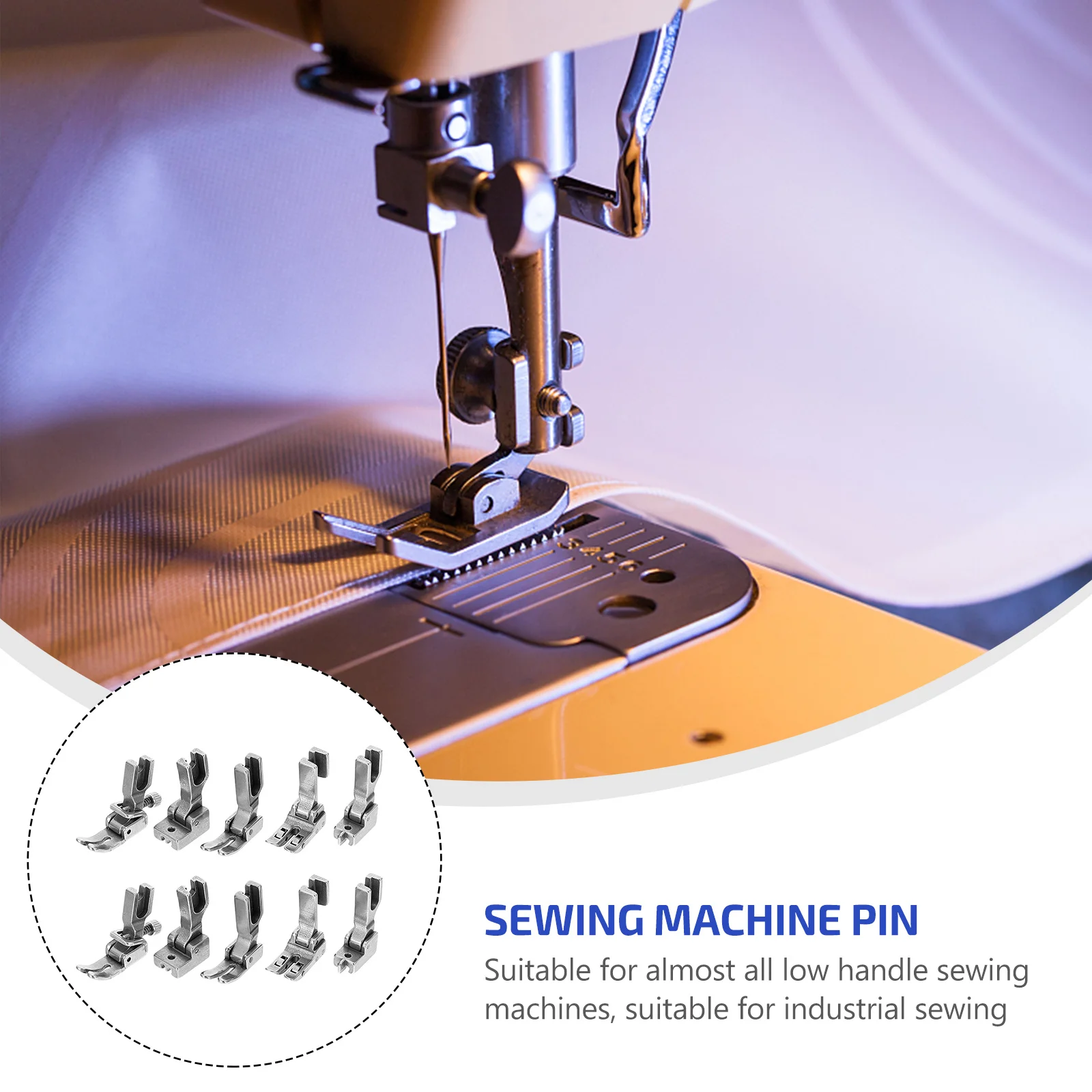 11 قطعة مجموعة أقدام الضغط من الفولاذ المقاوم للصدأ ملحقات ماكينة الخياطة الصناعية لآلات المقبض المنخفض لوازم الخياطة #1