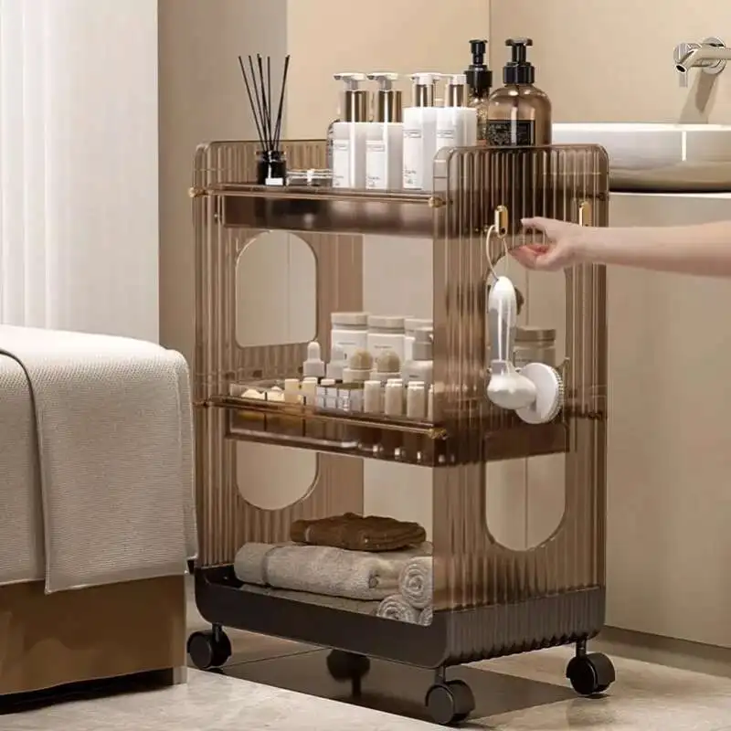 

Modern Luxury Rolling Cart Nordic Multifunction Beauty Salon Storage Salon Trolley Utility Salon Furniture Kosmetik Wagen FYST