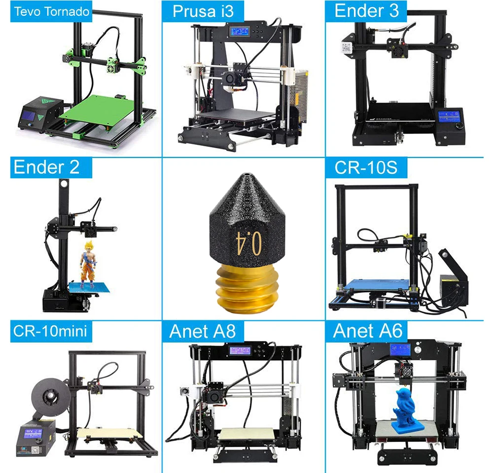 5 шт., форсунки для 3D-принтера