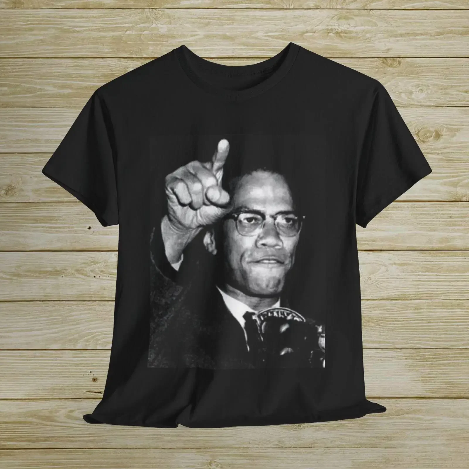 Malcolm X Iconic Black Leader Civil Rights T shirt History Month Juneteenth African American Activist  vintage Washed fashion