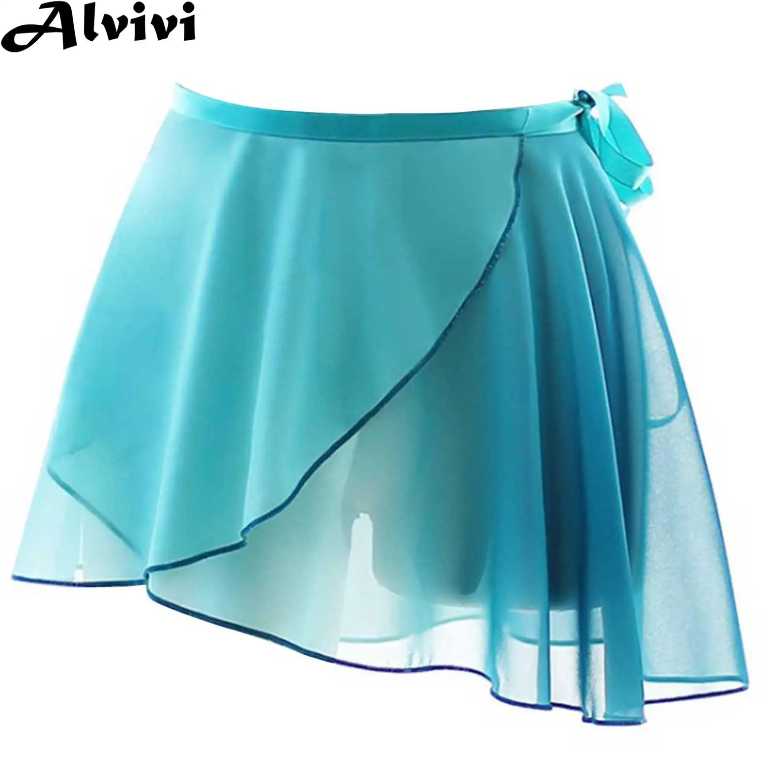 

Women Chiffon Ballet Tutu Lace-up Wrap Asymmetrical Gradient Color Dance Skirt Dancing Gymnastic Training Performance Costume