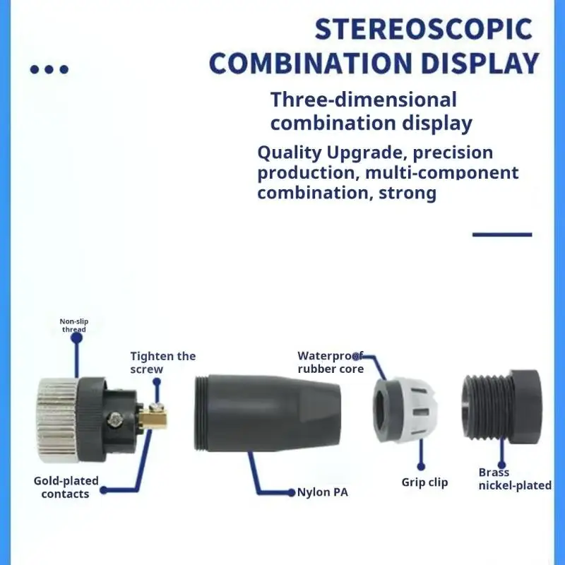  Industrial 12Mm Aerial Coupler Alloy Housing Ensures Secure & Efficient Electrical Connection for Industrial