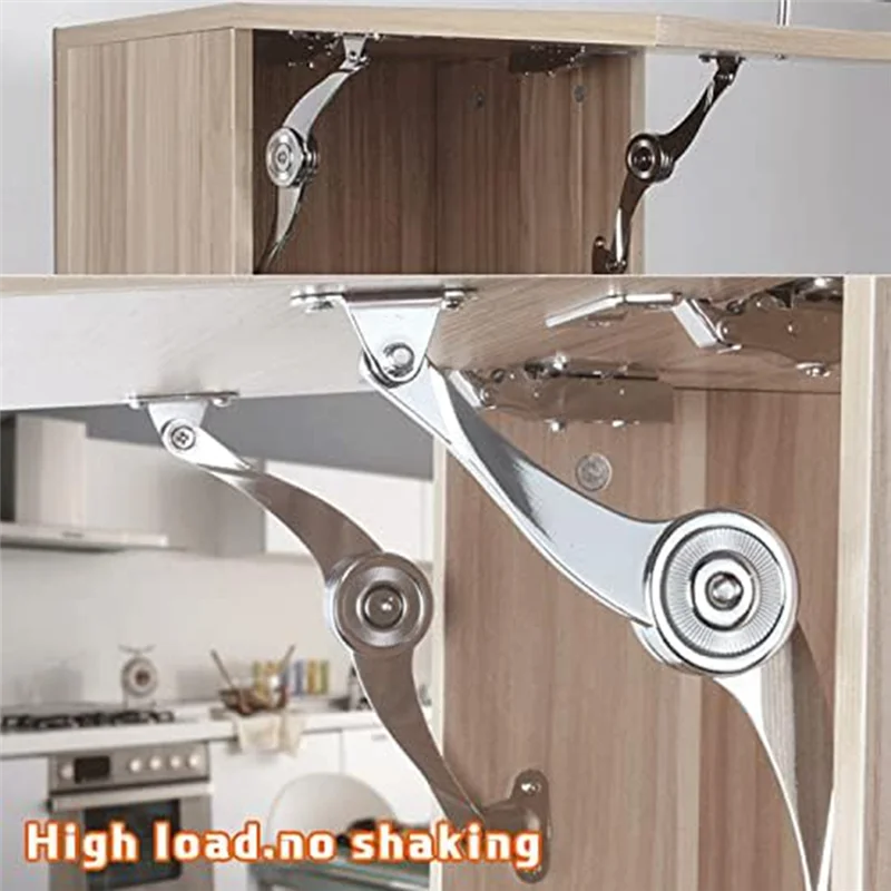 

Hinge Soft Close - Lid Support Hinge Heavy Duty Adjustable Metal Lift And Up Hinge Cabinet Door Support Hinge, 4PCS