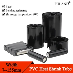 1~20m Black 7mm~155mm PVC Heat Shrink Tube 18650 Lipo Battery Pack Cable Sleeve Lithium Insulated Film Wrap Case Protection
