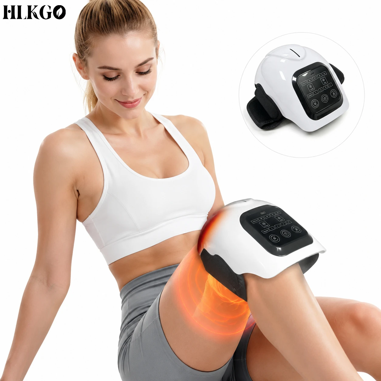5-speed Hot Compress Knee Relaxing Massager Knee Cap Laser Infrared Elbow Shoulder Massager Relive Joint Pain Stiffness