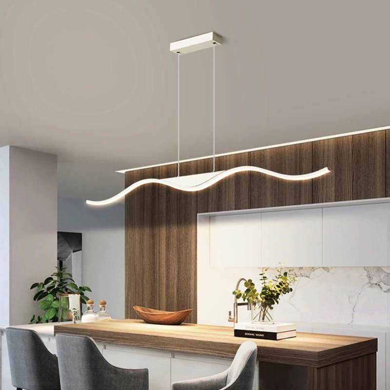 Lampada a sospensione a LED nordica per sala da pranzo soggiorno decorazione della casa camera da letto linea d'arte illuminazione per interni lampada a sospensione apparecchio per ristorante