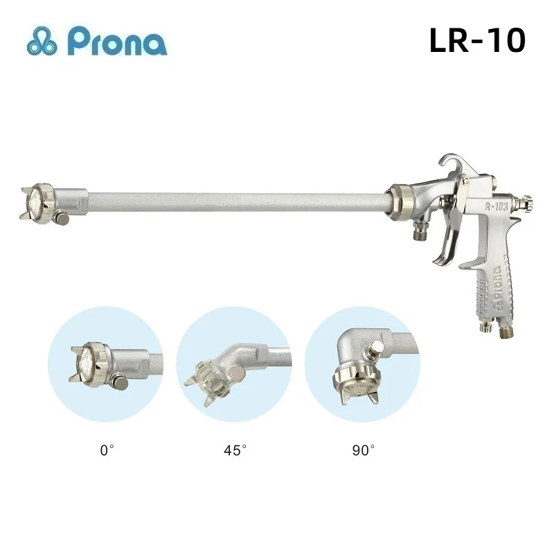 Professional Directional Extension Spray Gun,Fixed Angle 0°/45°/90°,Nozzle 0.8/1.0/1.3/1.5,Painting Internal Surface Spray Gun