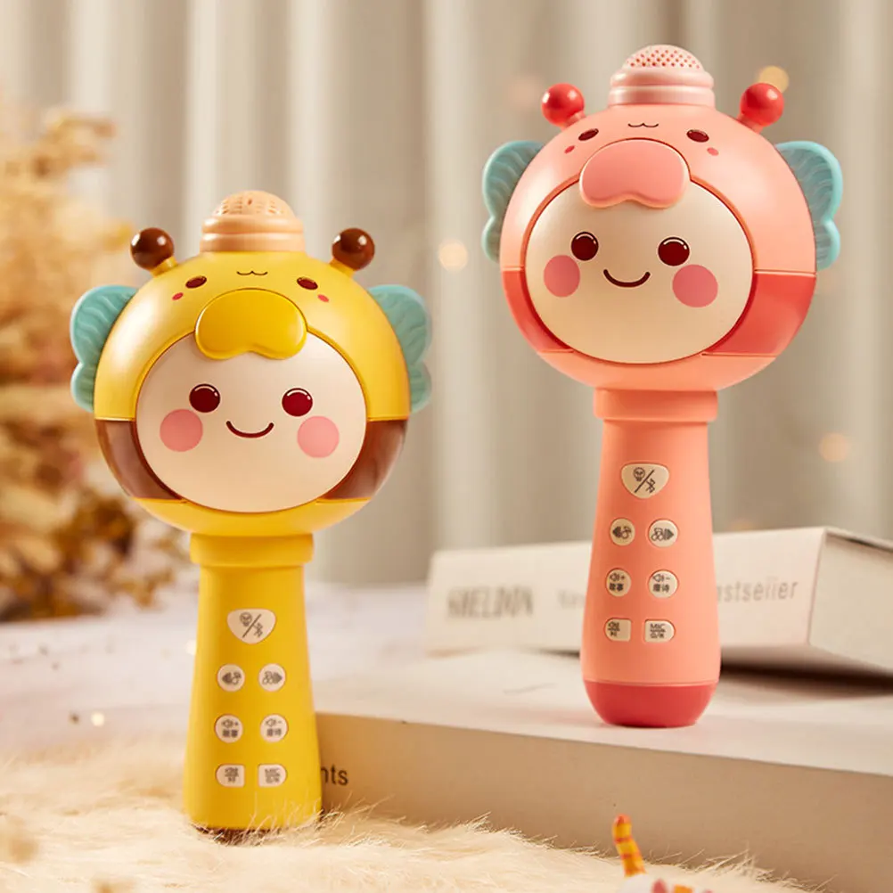 1Set ميكروفون لاسلكي للأطفال محاكاة الغناء آلة الكاريوكي USB قابلة للشحن الموسيقى اللعب للأطفال #5