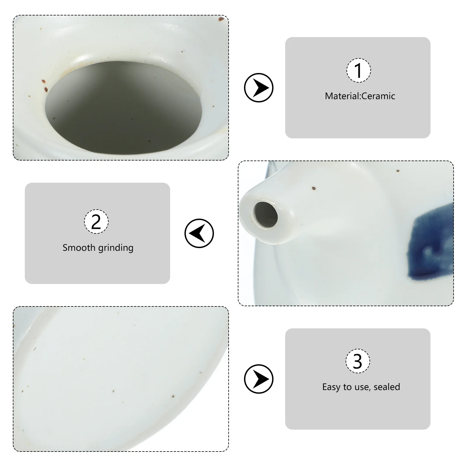 

Ceramic Vinegar Holder Japanese Soy Sauce Dispenser Kitchen Supplies Reusable Smooth Grinding Sealed Heat Resistant