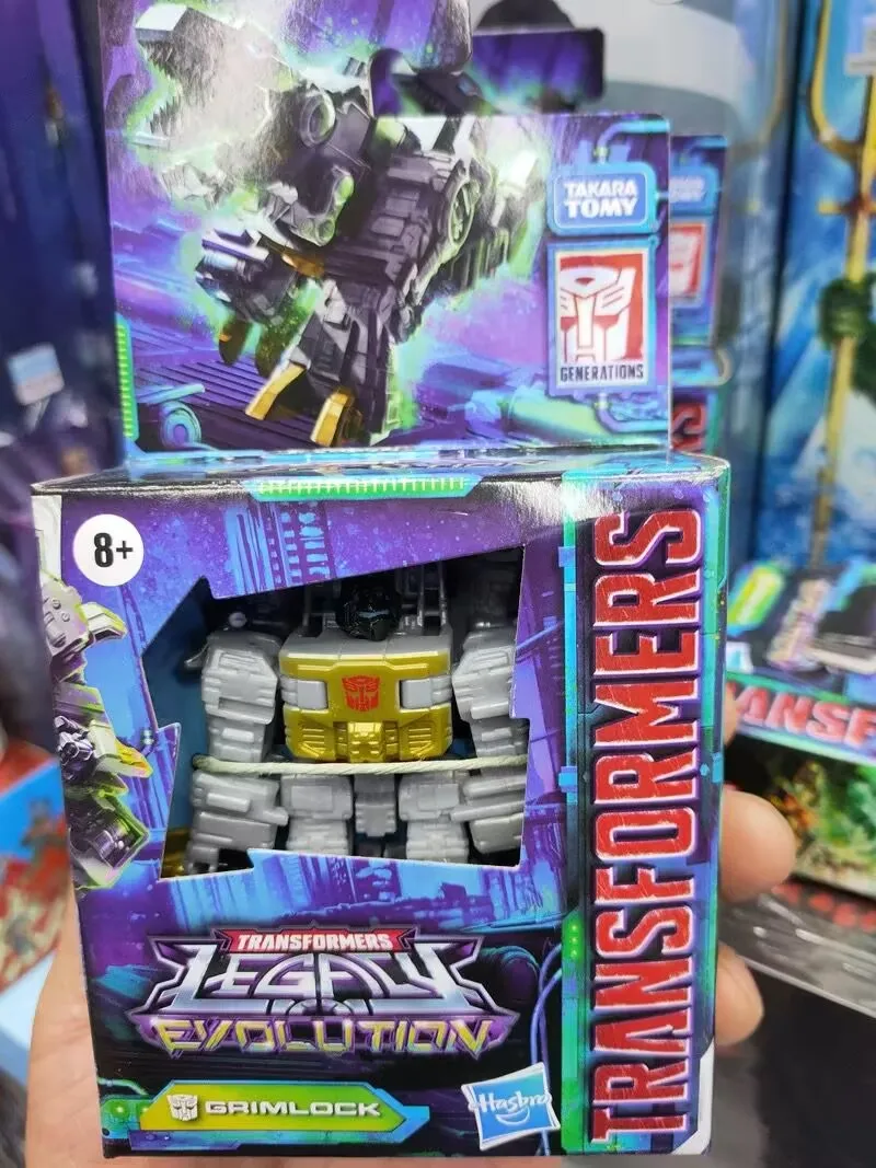 TAKARA TOMY Hasbro Transformers Grimlock Action Figure ของเล่นหุ่นยนต์เครื่องประดับรูปของเล่นของขวัญวันเกิด 8 ซม