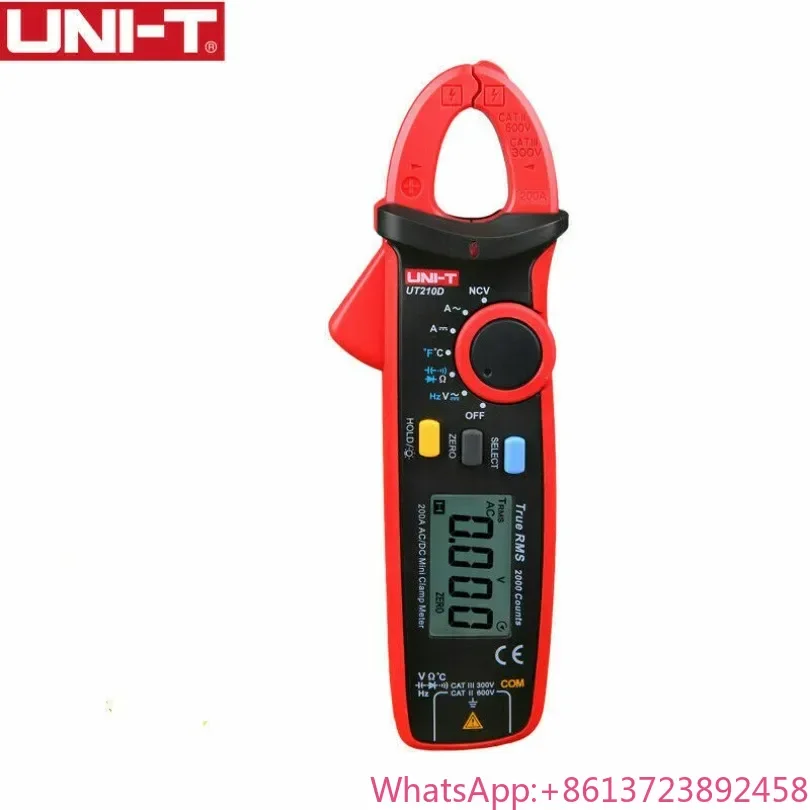 

Цифровой мультиметр-клещи UNI-T UT210D для измерения переменного/постоянного тока и напряжения, с функцией измерения температуры # Моуки