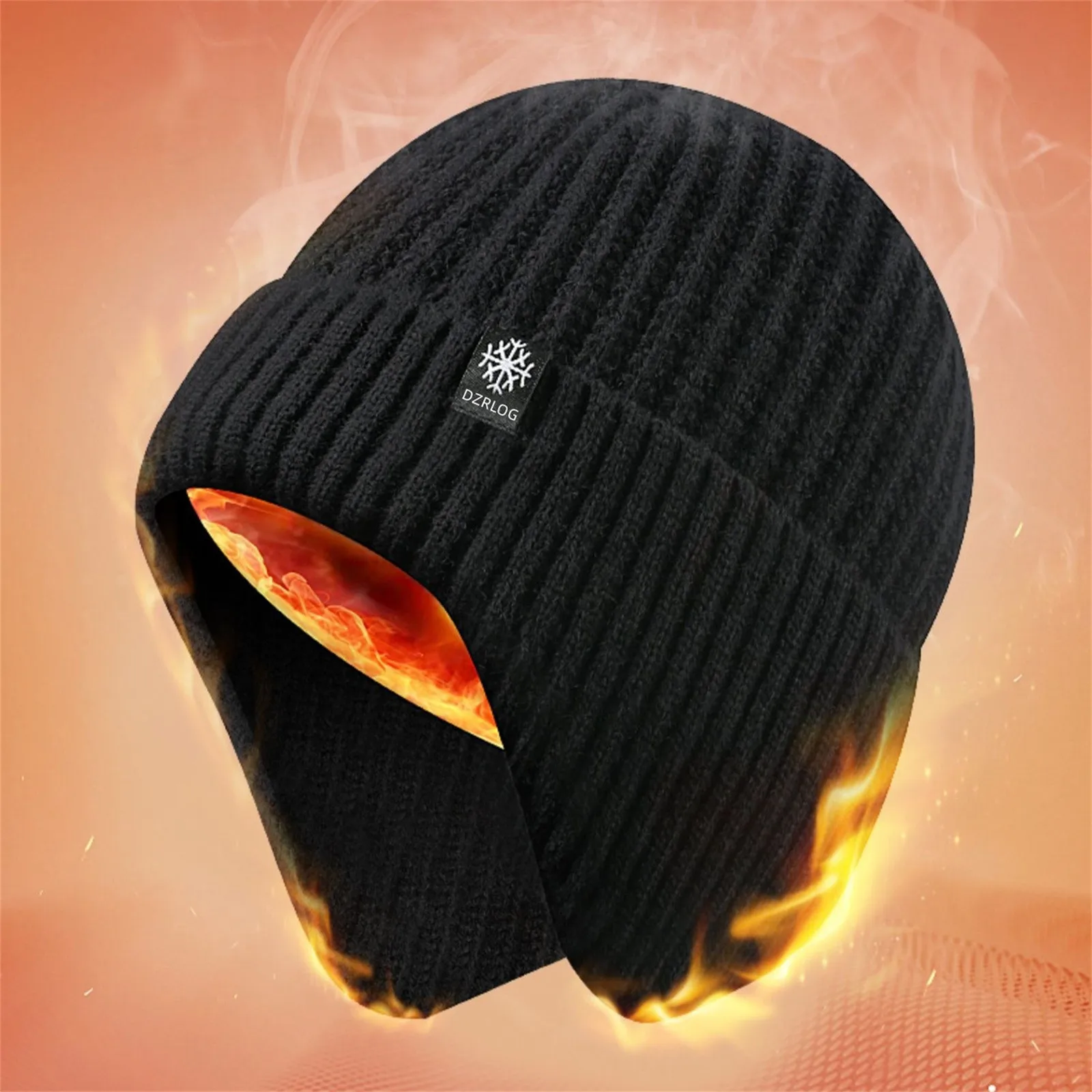 قبعة شتوية من الصوف مبطنة بالمخمل للجنسين - قبعة حرارية ناعمة للمغامرات الخارجية والتزلج والراحة اليومية في الطقس البارد