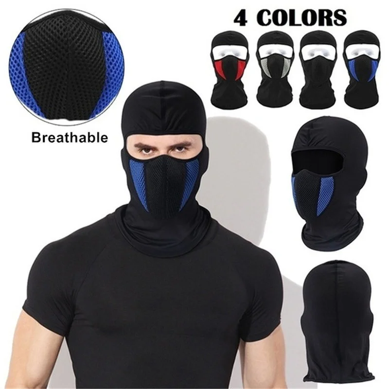 Motorcycle Full Face Mask Balaclava for Men Women Sports Breathable Dustproof Windproof Helmet Hood Moto Riding Neck Accessories