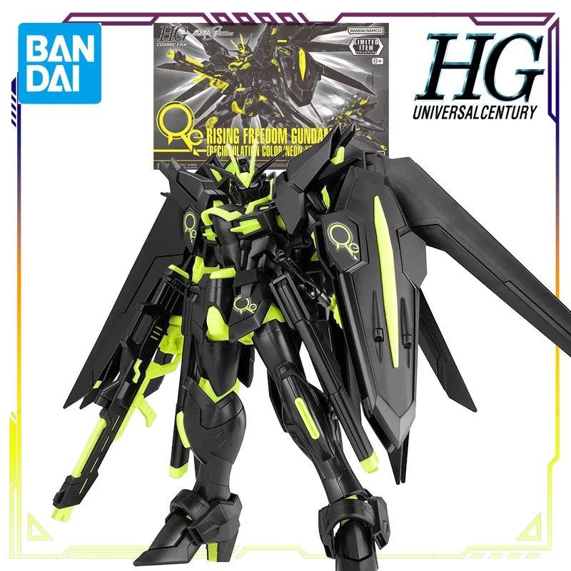 BANDAI Originele HGUC Limited Edition 1 \ 144 Vliegende Gratis GundamNeon Geel Action Figure Model Assemblage Speelgoed Cadeaus voor Jongens