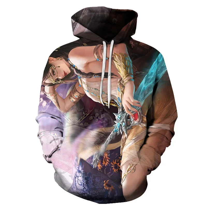 Sun Print Hoodie Women Sweatshirts Aesthetic Ethnic Casual Long Sleeve Pullover Hooded Tops Hippies Streetwear Female Jumper Top