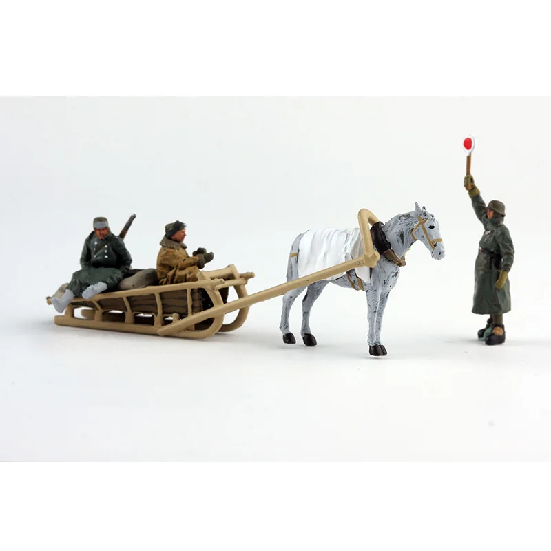 1:72 Scale Resin The German Army Soldier+carriage Accessory Model Adult Collection Toys Classics Gifts Static Display Ornament