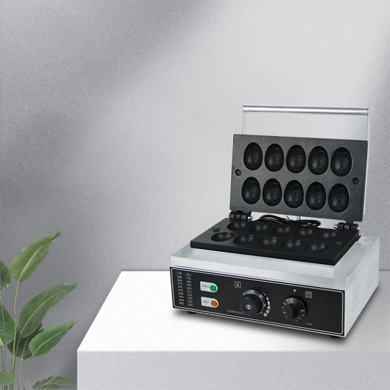 Commercial เครื่องทำวาฟเฟิลไข่ไฟฟ้าไข่วาฟเฟิลเครื่องแผ่นเหล็กเค้กเตาอบ