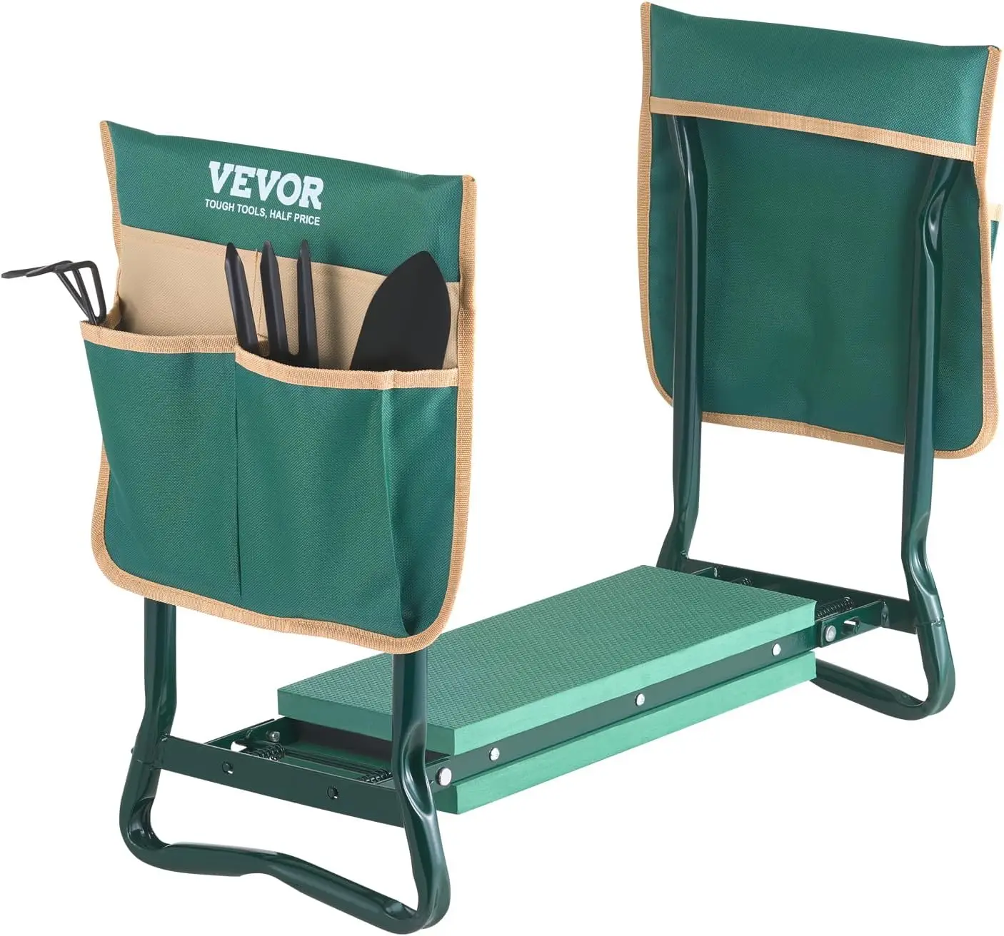 

Heavy Duty Folding Garden Kneeler Seat with EVA Pad & Tool Bags, Relieves Knee Back Pain, Perfect Gift for Gardeners