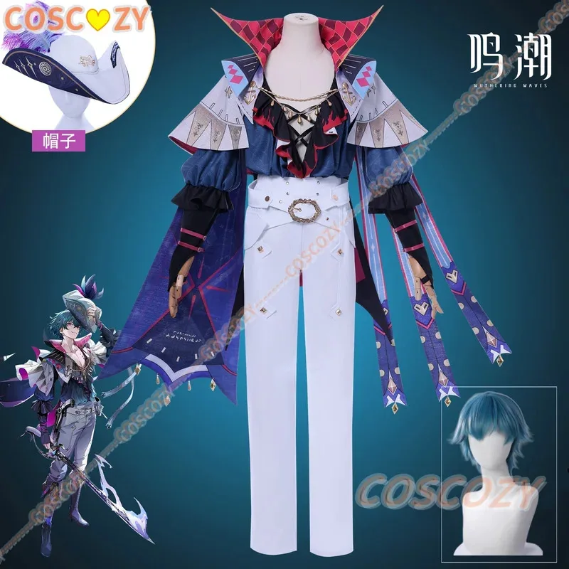 

Game Wuthering Waves Brant Cosplay Costume Wig Suit Tattoo Hat Carnival Halloween Comic Con Animation Party Outfit for Men Boys