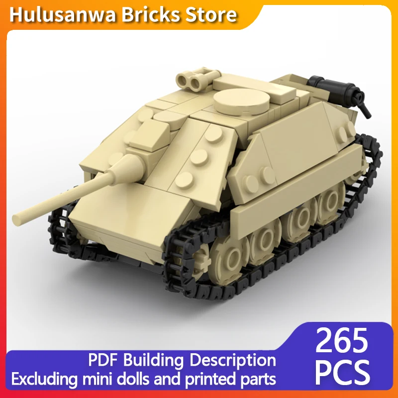 

Hetzer WW2 Military Tanks Model MOC Building Bricks War Equipment Modular Technology Gifts Holiday Assemble Children Toys Suit