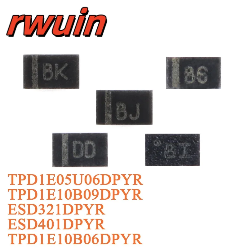 50pcs/10pcs ESD321DPYR X1SON-2 ESD321 0.9pF 3.6V ±30kV ESD Protection Diode for USB 2.0 with 6.8V 16A TLP Clamp