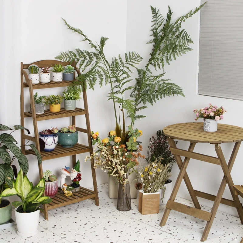 Succulent balcony flower stand multi-layer floor-to-ceiling, modern simple green plant rack