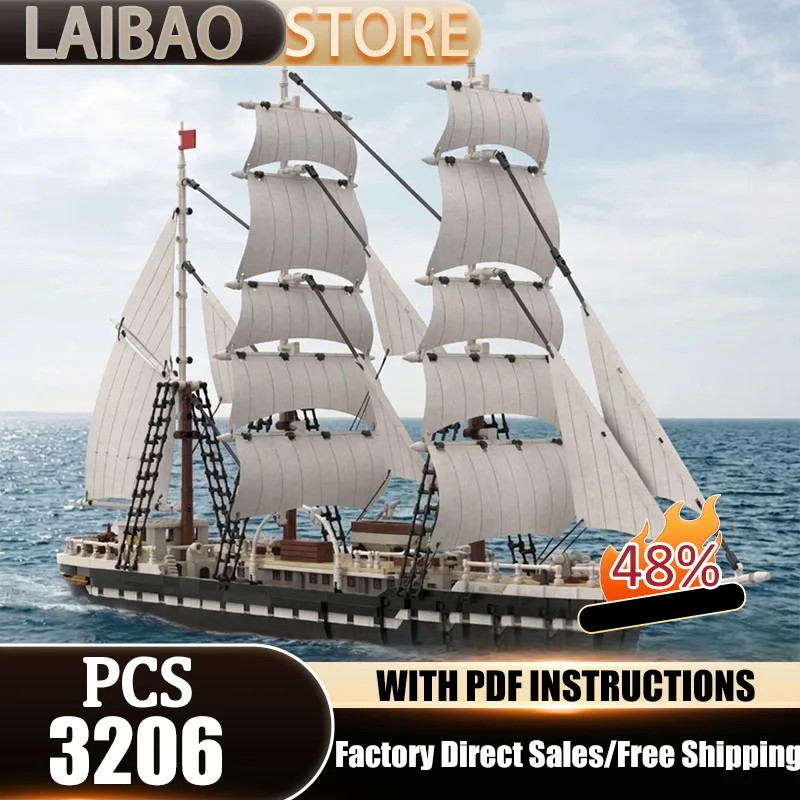 

Warship Model Moc Building Blocks Sanzhi sailboat Model Technology Bricks Christmas Assembly DIY Toys Constructrion Gifts