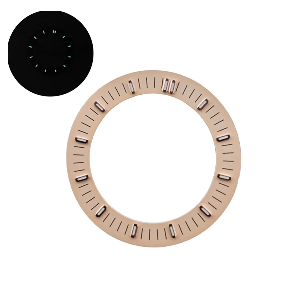 قرص الساعة لحركة NH70 NH35 NH36 وجه ساعة أخضر مضيء أبيض/أخضر جيشي/وردي/أزرق/ذهبي/أسود/رمادي 31 مللي متر بطلب